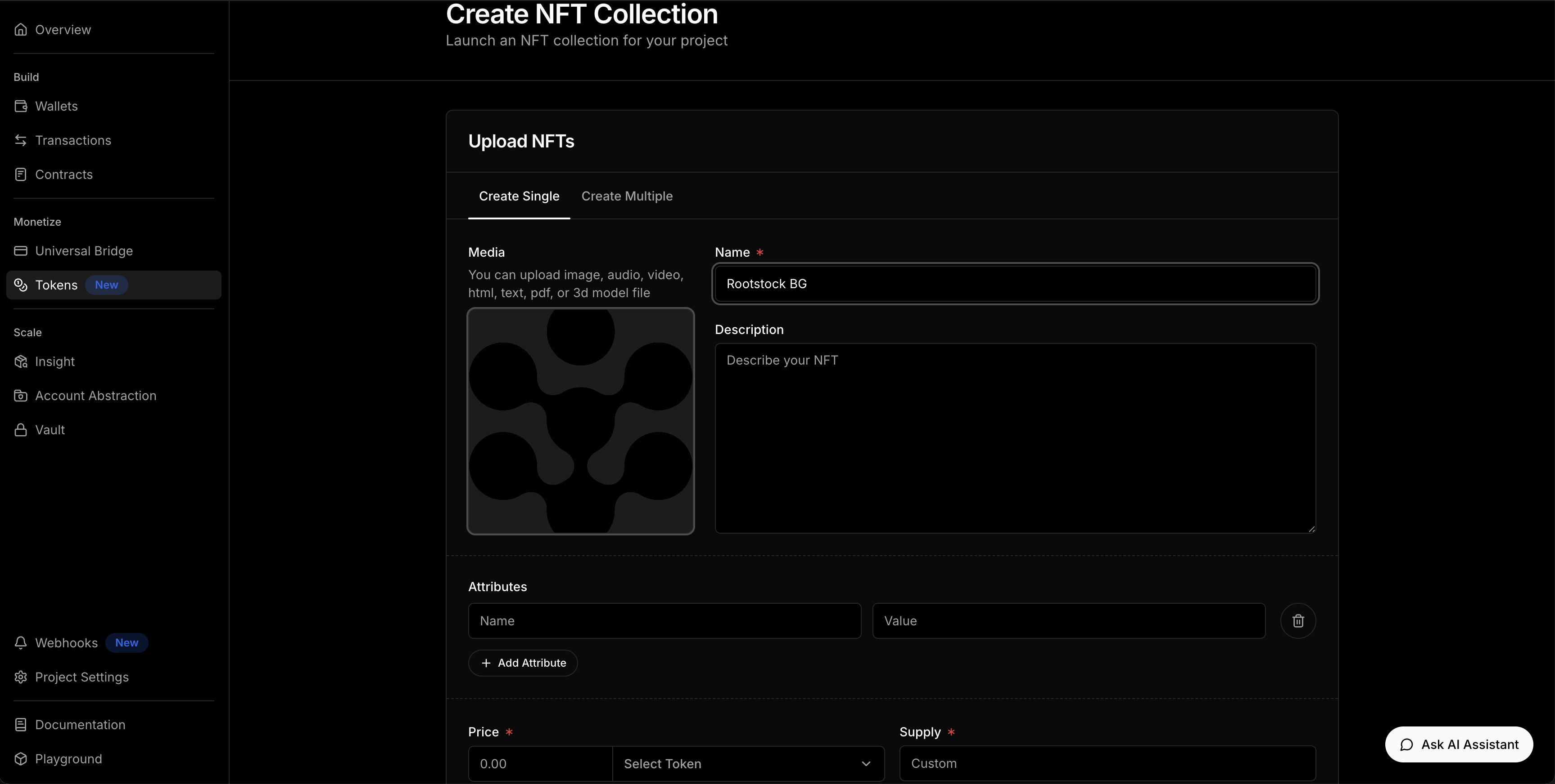 Thirdweb - Upload the Collection